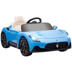 AIYAPLAY Maserati MC20 Licensed 12V Electric Car for Kids with Remote Control, Kids' Electric Ride on with Slow Start, LED Lights, Music, Horn, Spring Suspension, for 3-6 Years, Blue