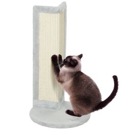 PawHut Cat Scratching Post, 56cm Corner Cat Scratch Post with Sisal Scratching Pad, for Indoor Corners, Table Corners, Sofa Corners, Grey