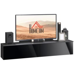HOMCOM 160cm High Gloss Floating TV Unit Stand for TVs up to 70