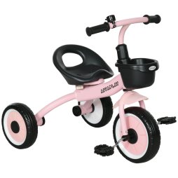 AIYAPLAY Trike for 2-5 Years Old, Kids Tricycle with Adjustable Seat, Basket, Bell