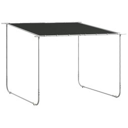 Outsunny 3 x 3(m) Mobile Pergola, Lean to Garden Gazebo with Wheels, UV-Resistant Canopy and Sandbags, Outdoor Sun Shade Shelter for Porch, Patio, Deck, Grey