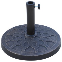Outsunny 13kg Garden Parasol Base, Round Resin Umbrella Stand Holder, Heavy Duty Parasol Stand for 38mm or 48mm Outdoor Umbrella Poles, Bronze Tone