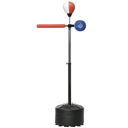 SPORTNOW Free Standing Speed Bag, Height Adjustable Boxing Punching Bag with Stand, Reflex Bar, Punching Pad and Suction Cup Base for Adults & Teenagers, Multicoloured