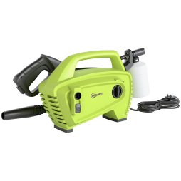 Outsunny 1600W High Pressure Washer, 130 Bar Pressure, 390 L/h Flow, Portable Power Washer Jet Wash Cleaner with Adjustable Nozzle, 6M Hose, Handle for Home Patio Car Driveway, Green