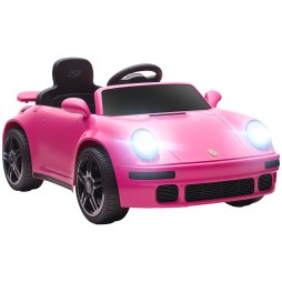 AIYAPLAY Licensed RUF CTR 2017 Electric Car for Kids, Ride On Car 12V Battery Powered Kids Electric Vehicle with Remote Control, Soft Start, MP3 Player, LED Lights, Horn, Pink