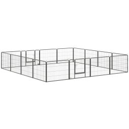 PawHut Dog Pen 16 Panels Puppy Pen Heavy Duty Pet Playpen for Indoor Outdoor for Dogs, Rabbits, Ducks 60cm High