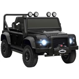 AIYAPLAY Land Rover Licensed Electric Car for Kids, 12V Battery-Powered Kids Ride On Car with Remote Control, Music, Horn, Suspension Wheels, LED Lights, Off-Road Toy for 3-5 Years Old, Black