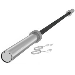 SPORTNOW 7ft 210cm 20kg Barbell Bar with Spring Clips for 5cm Weight Plates, Home Gym Weight Lifting Bar, Up to 200kg