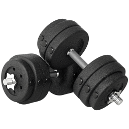 HOMCOM 30KG Adjustable Weights Dumbbells Set, Dumbbell Hand Weights for Home Office Gym Body Fitness Lifting Training, Black
