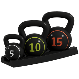 SPORTNOW Set 3 Kettlebell Set Weights with Storage Stand for Home Gym Weight Lifting Training, 5lbs, 10lbs, 15lbs (2.2kg, 4.5kg, 6.8kg)