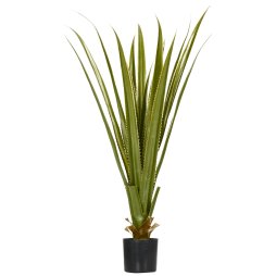 HOMCOM Decorative Artificial Plants Agave Succulent in Pot, Desk Fake Plants for Home Indoor Outdoor Decor, 90cm