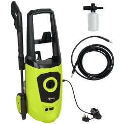 DURHAND 1800W High Pressure Washer, 150 Bar Pressure, 510 L/h Flow, High-Performance Portable Power Washer Jet Wash Cleaner with 6M Hose, Snow Foam Bottle for Garden, Car, Furniture, Green
