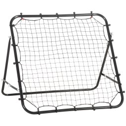 HOMCOM Rebounder Net Practise Kickback Target Goal with 5 Angles, for Teens, Adults, Softball, Football Training, Black