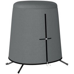Outsunny Hanging Egg Chair Cover, Outdoor Single Swing Chair Cover, Waterproof Anti-dust Furniture Protector with Zipper, 300D Oxford Fabric for 200 x 230 cm Stand, Grey