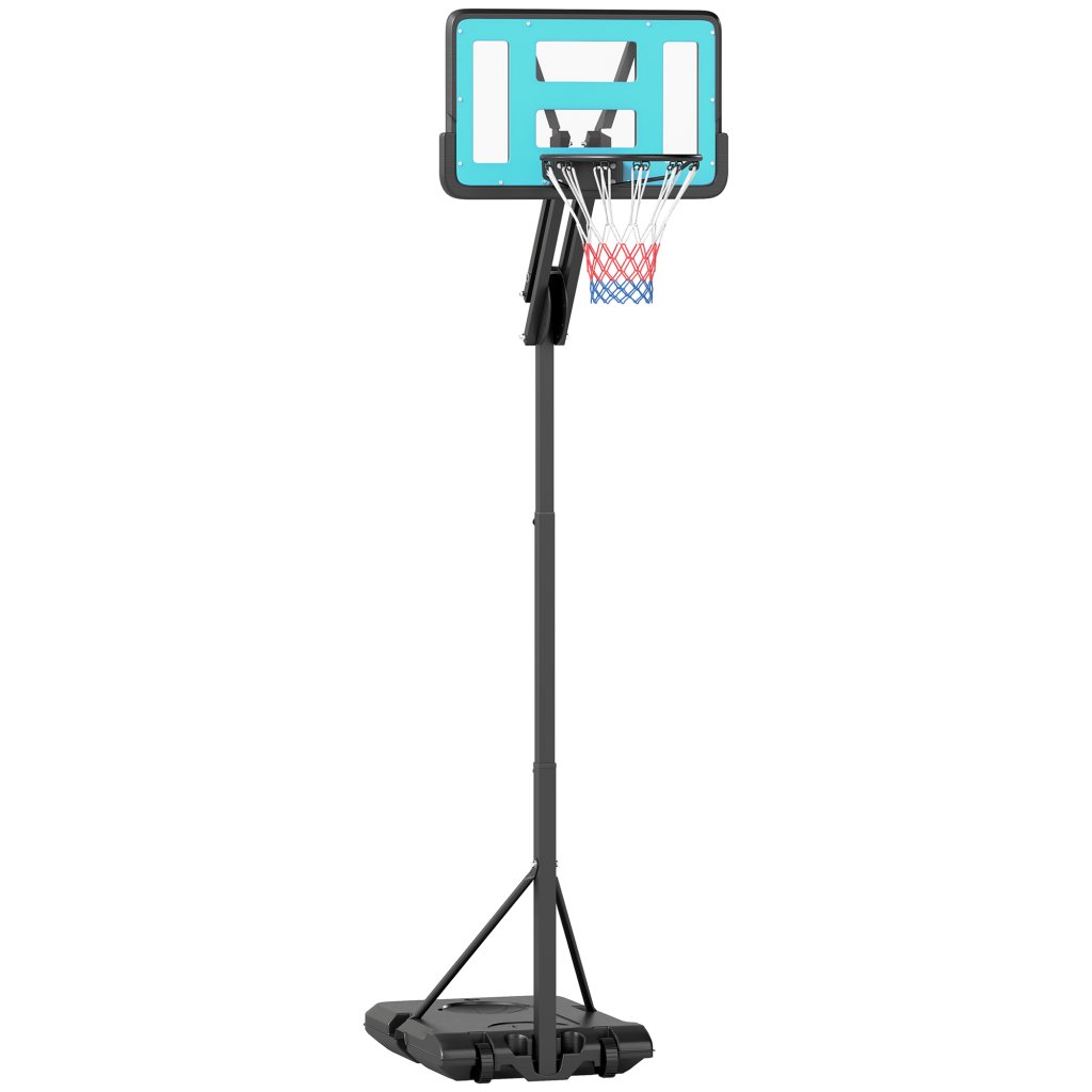 Adjustable Basketball Hoop with Shatterproof Backboard & Portable Stand ...