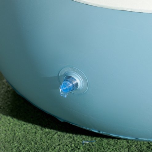 Outsunny Inflatable Chair and Footstool, Inflatable Sofa Lounger with Soft Plush Fabric and Cup Holder, for Camping, Gaming, Reading and Movie Watching, White