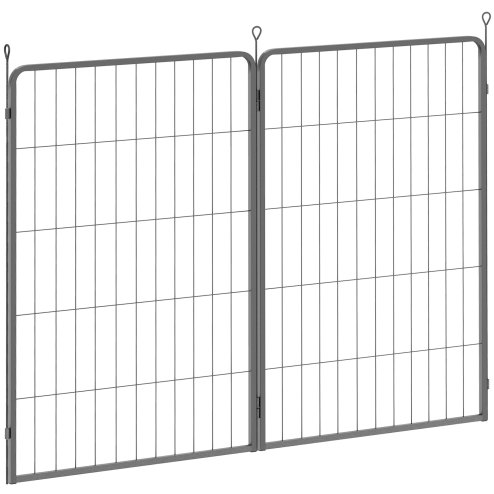 PawHut Dog Pen, 2 Panel Puppy Pen, Portable, Detachable, For Large Dogs, 100cm Tall, Black