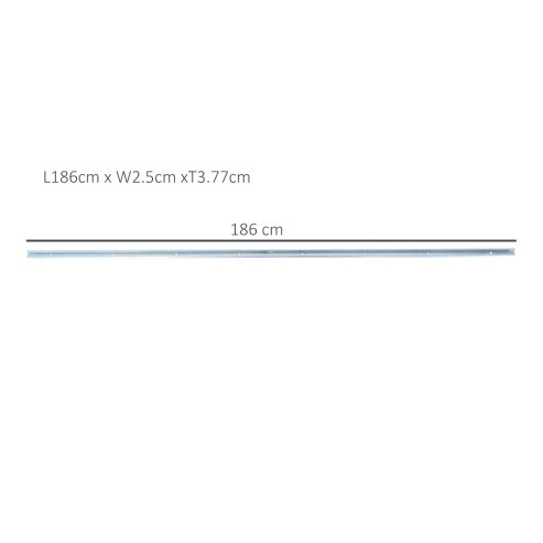 HOMCOM 6FT Modern Sliding Barn Door Closet Hardware Track Kit Track System Unit for Single Wooden Door