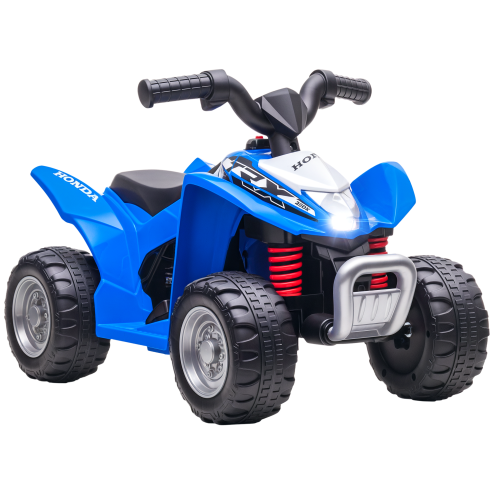 AIYAPLAY Honda Licensed Kids Electric Quad Bike, 6V Ride On Car ATV Toy, with LED Light, Horn, for 1.5-3 Years, Blue Image