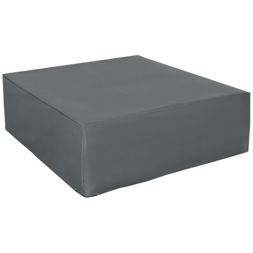 Outsunny 600D Oxford Outdoor Garden Furniture Sofa Set Cover, Waterproof Anti-UV Rattan Sun Lounger Protection Protector Cover, 205L x 192W x 61Hcm, Grey