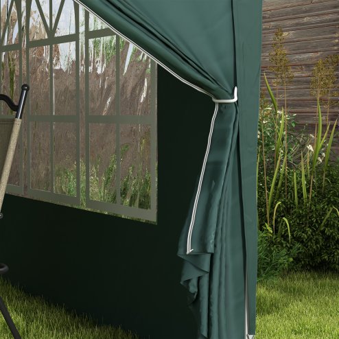 Outsunny 3 x 3(m) Pop Up Gazebo, Water and UV Resistant Party Tent Camping Canopy Marquee with Carry Bag, Green