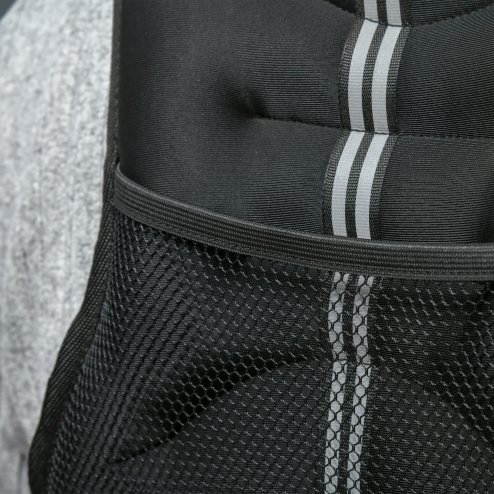 HOMCOM 10KG Weighted Vest, Running Weight Vest with Adjustable Straps, Convenient Pocket and Reflective Strips, for Men and Women Cardio Exercise Strength Training Workout