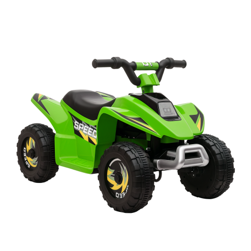 HOMCOM 6V Kids Electric Ride on Car All Terrain Vehicle Toy Quad Bike w/ Forward Reverse Functions Toddlers for 18-36 Months Old Green