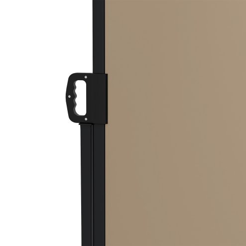 Outsunny Retractable Side Awning, Garden Privacy Screen Divider, Full Cassette Wind Breaker for Hot Tub, Balcony, Terrace, Pool, 400 x 180cm, Khaki