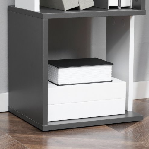 HOMCOM Modern 5-Tier Bookshelf, Freestanding Bookcase Storage Shelving for Living Room Home Office Study