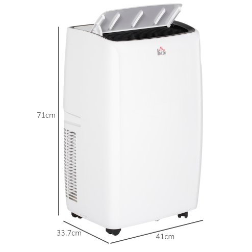 HOMCOM 14000 BTU Air Conditioning Unit, 3-in-1 Portable Air Conditioner, Dehumidifier, Cooling Fan with 24H Timer On/off, 2 Speeds, Remote Control, LED Display, 24H Timer, Window Venting Kit, 40m²