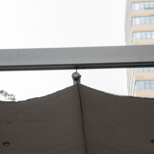 Outsunny 3 x 3(m) Aluminium Pergola Canopy Gazebo Awning Outdoor Garden Sun Shade Shelter Marquee Party BBQ, Dark Grey