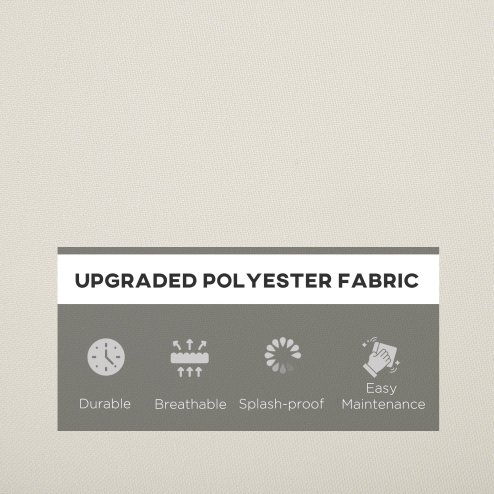 Outsunny Outdoor Cushion Pad Set for Rattan Furniture, 7 Piece Garden Furniture Cushions, Patio Conversation Set Cushions ONLY, Lightweight and Durable, Cream