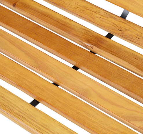 Outsunny Wooden Garden Bench Park Chair 2 Seater Love Seat Chair Outdoor Patio Porch Furniture w/ Sturdy Steel Frame