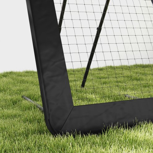 HOMCOM Football Rebounder Net with 5 Adjustable Angles, Foldable Football Kickback Target Goal for Garden Training Teaching