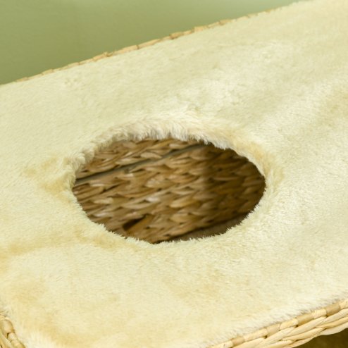 PawHut 95cm Cat Tree for Indoor Cats, Cat Tower with Scratching Posts, Ramp, Condo, Toy Balls, Platform, Bed, Ramp - Beige
