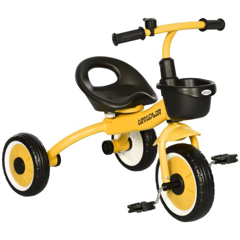 AIYAPLAY Trike for 2-5 Years Old, Kids Tricycle with Adjustable Seat, Basket, Bell