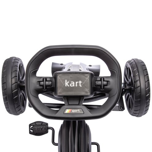 HOMCOM Children Pedal Go Kart, Kids Ride On Race with Adjustable Seat, Swing Axle, Shock Absorption EVA Tyres, Handbrake, for Ages 3-8 Years, Black