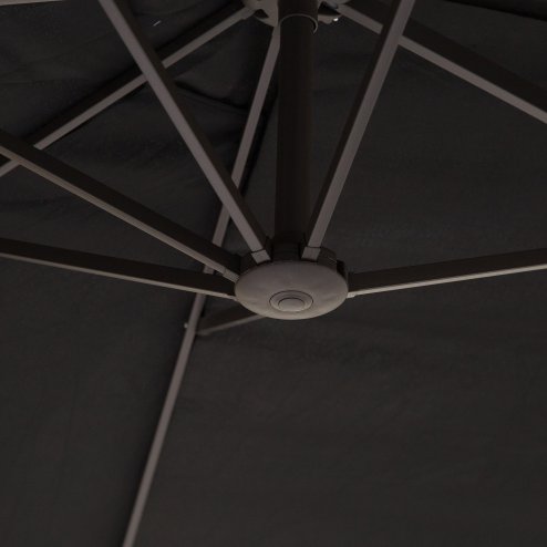 Outsunny 4.6m Garden Parasol Double-Sided Sun Umbrella Patio Market Canopy Shade Outdoor Black - NO BASE