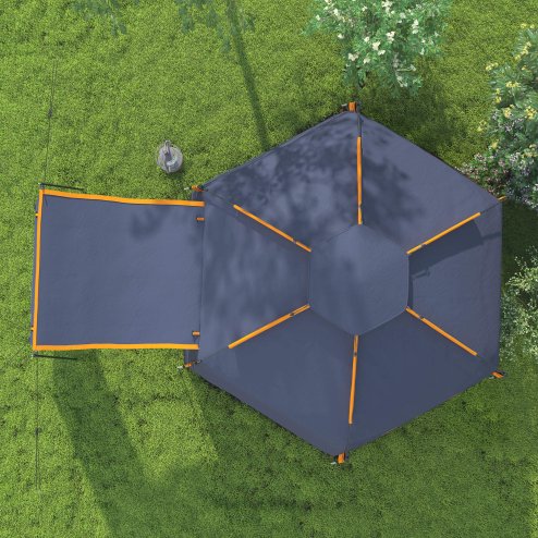 Outsunny Automatic Pop Up Camping Tent, Instant Setup 2-4 Man Tent with Mesh Windows, Waterproof & UV30+, Portable with Carry Bag for Fishing, Hiking, Backpacking, Dark Grey