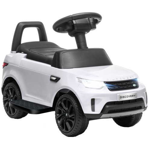 AIYAPLAY Land Rover Licensed 6V Kids Electric Ride On Car, 2-in-1 Sliding Car, Battery Powered Car with Headlights, Music, Horn, for 18-60 Months, White Image