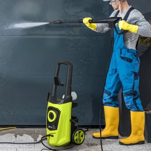 DURHAND 1800W High Pressure Washer, 150 Bar Pressure, 510 L/h Flow, High-Performance Portable Power Washer Jet Wash Cleaner with 6M Hose, Snow Foam Bottle for Garden, Car, Furniture, Green