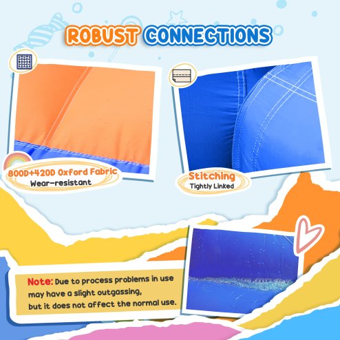 Outsunny 3 in 1 Kids Bouncy Castle with Slide and Pool Trampoline, Inflatable Water Park with Blower for Kids Age 3-8 Octopus Design 3.6 x 1.75 x 1.8m