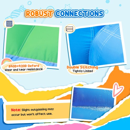 AIYAPLAY Bouncy Castle, Inflatable Bounce House Trampoline with 680W Blower, Water Slide, Splash Pool, Basketball Hoop, Ball Pits, Climbing Wall, Water Gun, Ring Toss, for Kids Outdoor Indoor