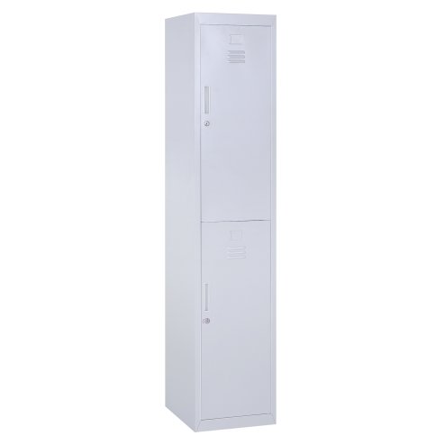 Vinsetto Locker Cabinet Storage Cold Rolled Steel w/ Shelves Vertical Cupboard Grey 38 x 46 x 180 cm