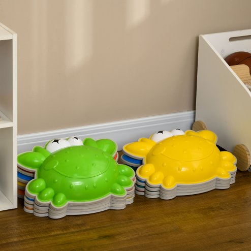 ZONEKIZ Stepping Stones Kids, 9PCs Crab-Designed Balance River Stones with TPE Anti-Slip Edge, Indoor Outdoor Sensory Toy, Obstacle Courses, Stackable