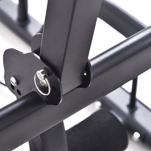 HOMCOM Multifunction Power Tower Home Workout Dip Station w/ Sit-up Bench Push-up Bars and Tension Ropes Fitness Equipment Office Gym Training