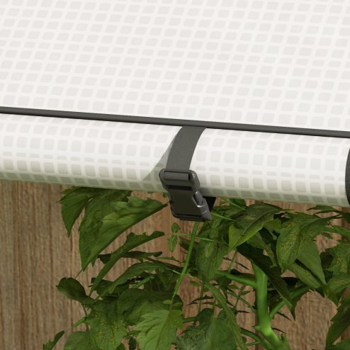 Outsunny Mini Greenhouse with 4 Wire Shelves, Portable Tomato Greenhouse, Upgraded Garden Grow House for Plants with Roll Up Door and Vents, 100 x 80 x 150cm, White