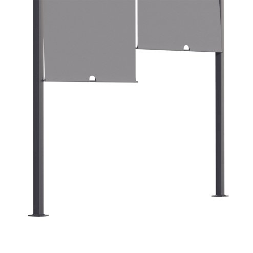 Outsunny 3(m) x 4m Pergola with Solar LED Lights, Garden Gazebo with Retractable Roof, Steel Frame, Outdoor Sun Shade Shelter for Patio Balcony Porch, Dark Grey