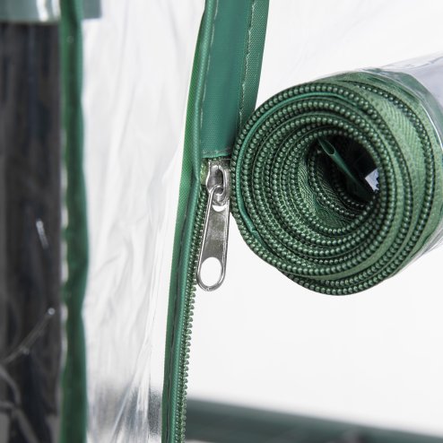 Outsunny 5 Tier Mini Greenhouse, Portable Greenhouse with Reinforced Plastic Cover, Garden Grow House with Roll Up Door and Shelves, 69 x 49 x 193cm, Green