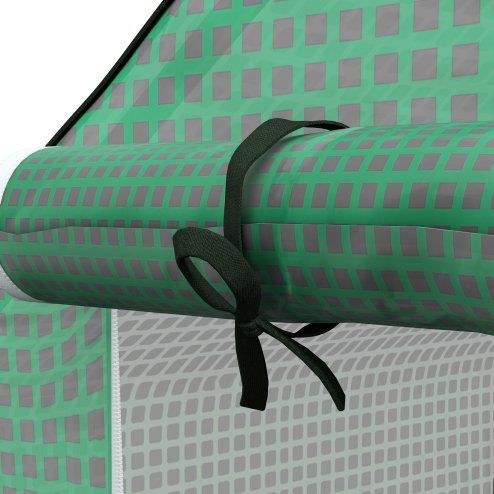 Outsunny Walk-in Greenhouse Cover Replacement with Roll-up Door and Mesh Windows, Reinforced PE Hot House Cover, COVER ONLY, 140 x 143 x 190cm, Green